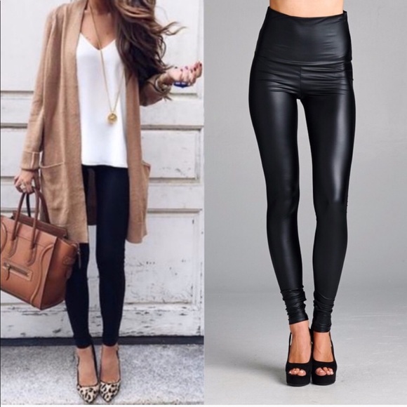Pants - 5⭐️ Best selling faux black leather - leggings